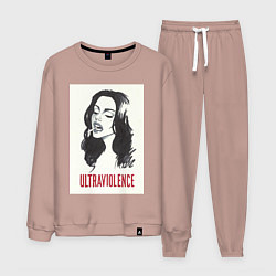 Костюм хлопковый мужской Ultraviolence, цвет: пыльно-розовый