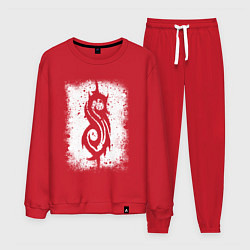Костюм хлопковый мужской Slipknot logo, цвет: красный