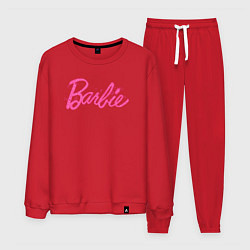 Костюм хлопковый мужской Блестящий логотип Барби, цвет: красный