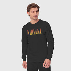 Костюм хлопковый мужской Nirvana logo, цвет: черный — фото 2
