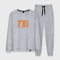 Костюм хлопковый мужской Female Body Inspector - FBI, цвет: меланж