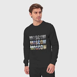 Костюм хлопковый мужской Moscow - Москва, цвет: черный — фото 2
