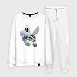 Костюм хлопковый мужской Купа-скелет, цвет: белый