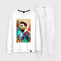 Костюм хлопковый мужской Lionel Messi - football - striker, цвет: белый