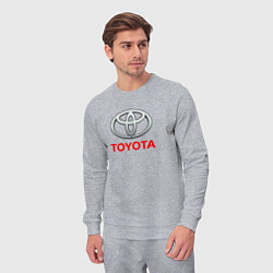 Костюм хлопковый мужской Toyota sport auto brend, цвет: меланж — фото 2