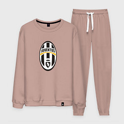 Костюм хлопковый мужской Juventus sport fc, цвет: пыльно-розовый