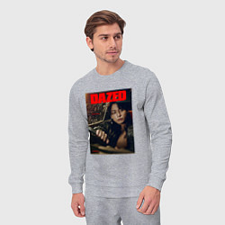 Костюм хлопковый мужской BTS JungKook на обложке, цвет: меланж — фото 2