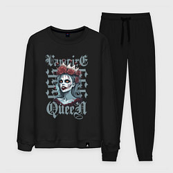 Костюм хлопковый мужской Королева зомби-вампиров на хэллоуин, цвет: черный