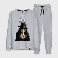 Костюм хлопковый мужской Ozzy Osbourne fist, цвет: меланж