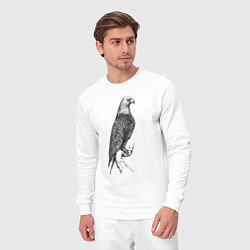 Костюм хлопковый мужской Орёл на бревне, цвет: белый — фото 2