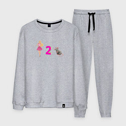 Костюм хлопковый мужской Барби и крыса, цвет: меланж