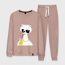 Мужской костюм Лама - альпака с бокалом