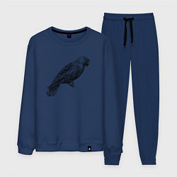 Костюм хлопковый мужской Попугай амазон, цвет: тёмно-синий