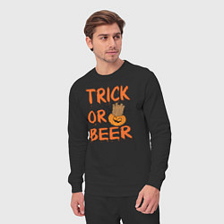 Костюм хлопковый мужской Trick or beer, цвет: черный — фото 2