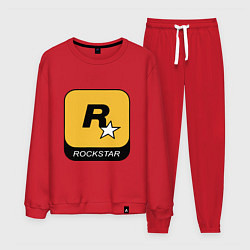 Костюм хлопковый мужской Rockstar, цвет: красный