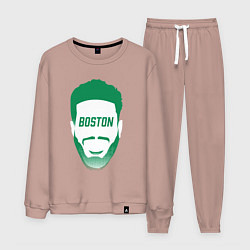 Костюм хлопковый мужской Boston Tatum, цвет: пыльно-розовый