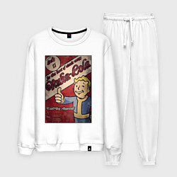 Костюм хлопковый мужской Vault boy - nuclear cola, цвет: белый