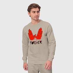 Костюм хлопковый мужской Wu forever, цвет: миндальный — фото 2