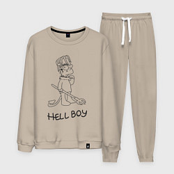 Костюм хлопковый мужской Bart hellboy Lill Peep, цвет: миндальный