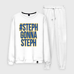 Костюм хлопковый мужской Steph gonna Steph, цвет: белый