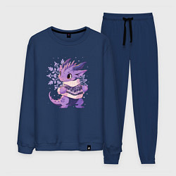 Мужской костюм Фиолетовый дракон в свитере