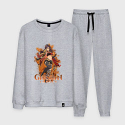 Костюм хлопковый мужской Дэхья пиро, цвет: меланж