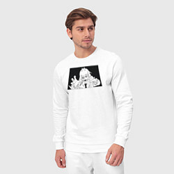 Костюм хлопковый мужской Пауэр из Человек Бензопила, цвет: белый — фото 2