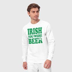 Костюм хлопковый мужской Irish you were beer, цвет: белый — фото 2