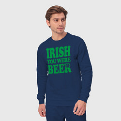 Костюм хлопковый мужской Irish you were beer, цвет: тёмно-синий — фото 2
