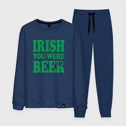 Костюм хлопковый мужской Irish you were beer, цвет: тёмно-синий