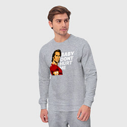 Костюм хлопковый мужской Baby dont hurt me - Mike OHearn, цвет: меланж — фото 2