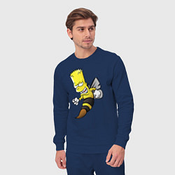 Костюм хлопковый мужской Барт Симпсон шершень - перевоплощение, цвет: тёмно-синий — фото 2
