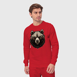 Костюм хлопковый мужской Хозяин тайги, цвет: красный — фото 2