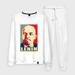 Костюм хлопковый мужской Владимир Ильич Ленин, цвет: белый