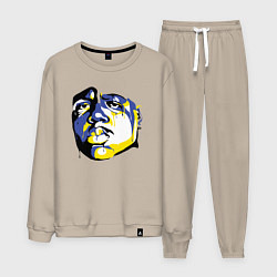 Костюм хлопковый мужской Rapper Notorious BIG, цвет: миндальный