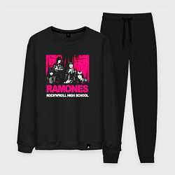 Костюм хлопковый мужской Ramones rocknroll high school, цвет: черный