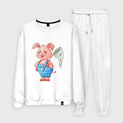Мужской костюм Мультяшный поросенок с сачком