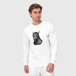 Костюм хлопковый мужской Портрет сурового викинга, цвет: белый — фото 2