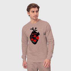 Костюм хлопковый мужской My heart is yours, цвет: пыльно-розовый — фото 2