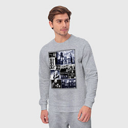 Костюм хлопковый мужской Depeche Mode - Collage, цвет: меланж — фото 2