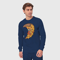 Костюм хлопковый мужской Пицца серфер, цвет: тёмно-синий — фото 2