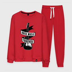 Костюм хлопковый мужской Рок - навсегда, цвет: красный