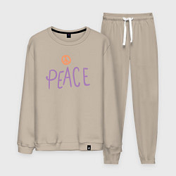 Костюм хлопковый мужской My peace, цвет: миндальный