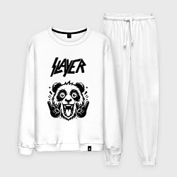 Костюм хлопковый мужской Slayer - rock panda, цвет: белый