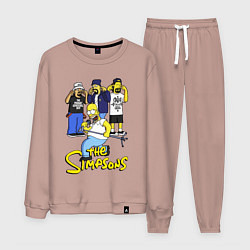 Костюм хлопковый мужской Simpsons - Cypress hill, цвет: пыльно-розовый