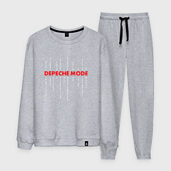 Костюм хлопковый мужской Depeche Mode - songs list, цвет: меланж