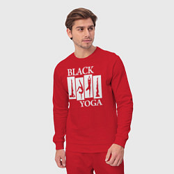 Костюм хлопковый мужской Black yoga, цвет: красный — фото 2