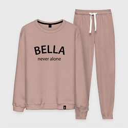 Костюм хлопковый мужской Bella never alone - motto, цвет: пыльно-розовый