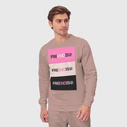 Костюм хлопковый мужской V Fri END S - friends song, цвет: пыльно-розовый — фото 2