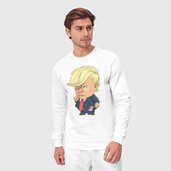 Костюм хлопковый мужской Мистер Трамп, цвет: белый — фото 2